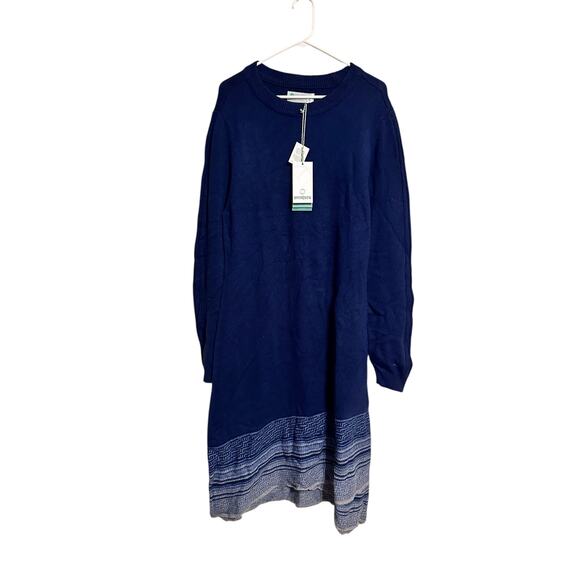 Aventura Navy Blue Plus Size Sweater Dress Size 2X Wool Cashmere Blend NWT - Picture 1 of 7